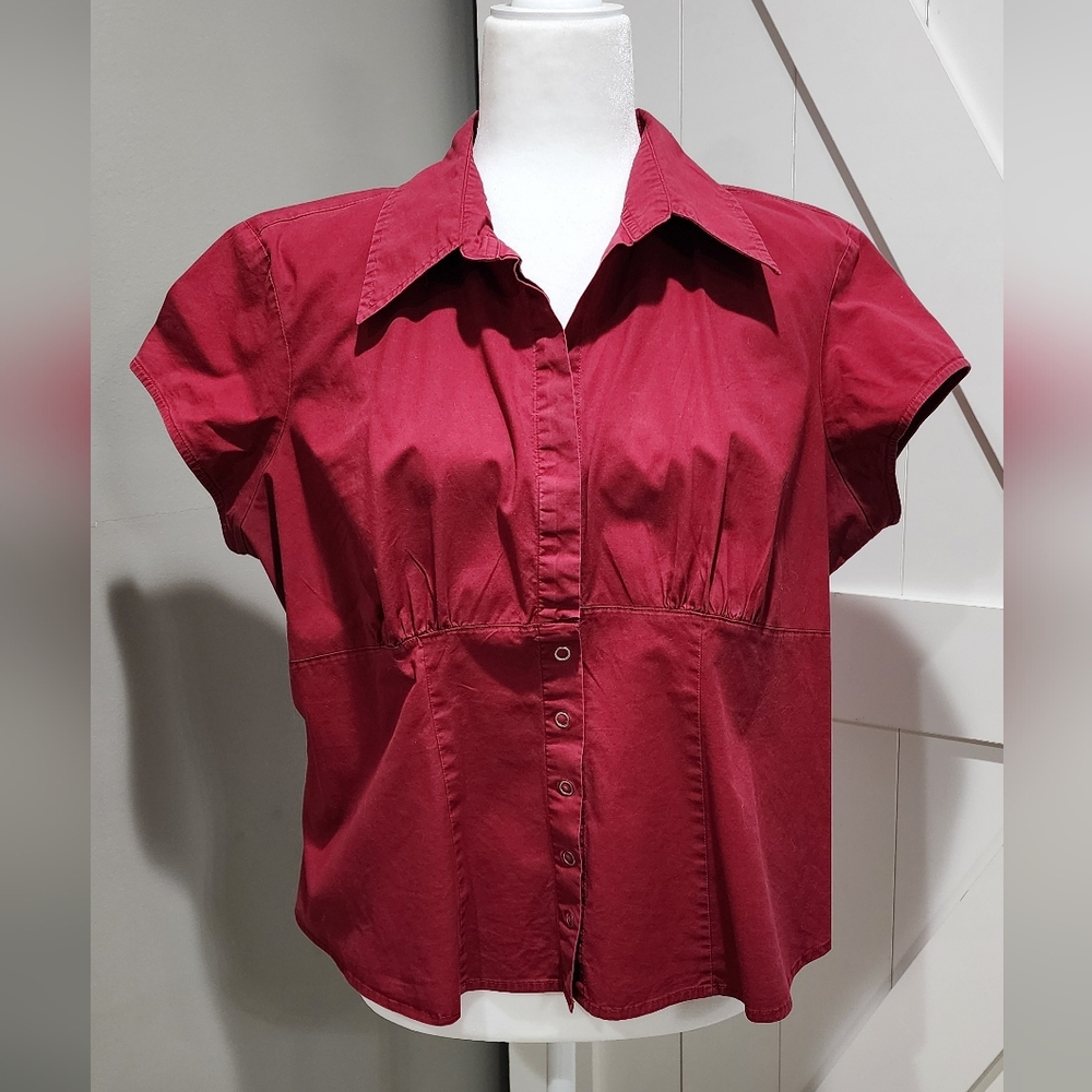 Red Short sleeve top XL